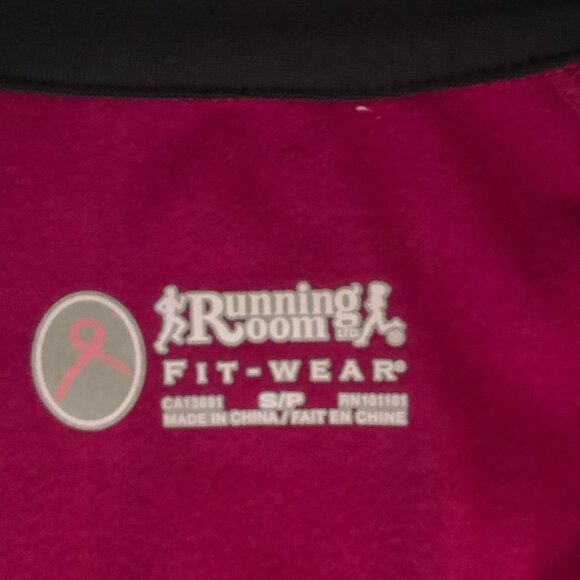 Running Room FIT-WEAR Athletic Long Sleeve High Zip Collared Top Pink Sz S NWOT - Picture 7 of 8